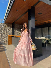 Vestido Longo Chiffon Rosa | Mariah