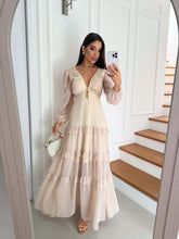 Vestido Longo Chiffon Nude | Mariah