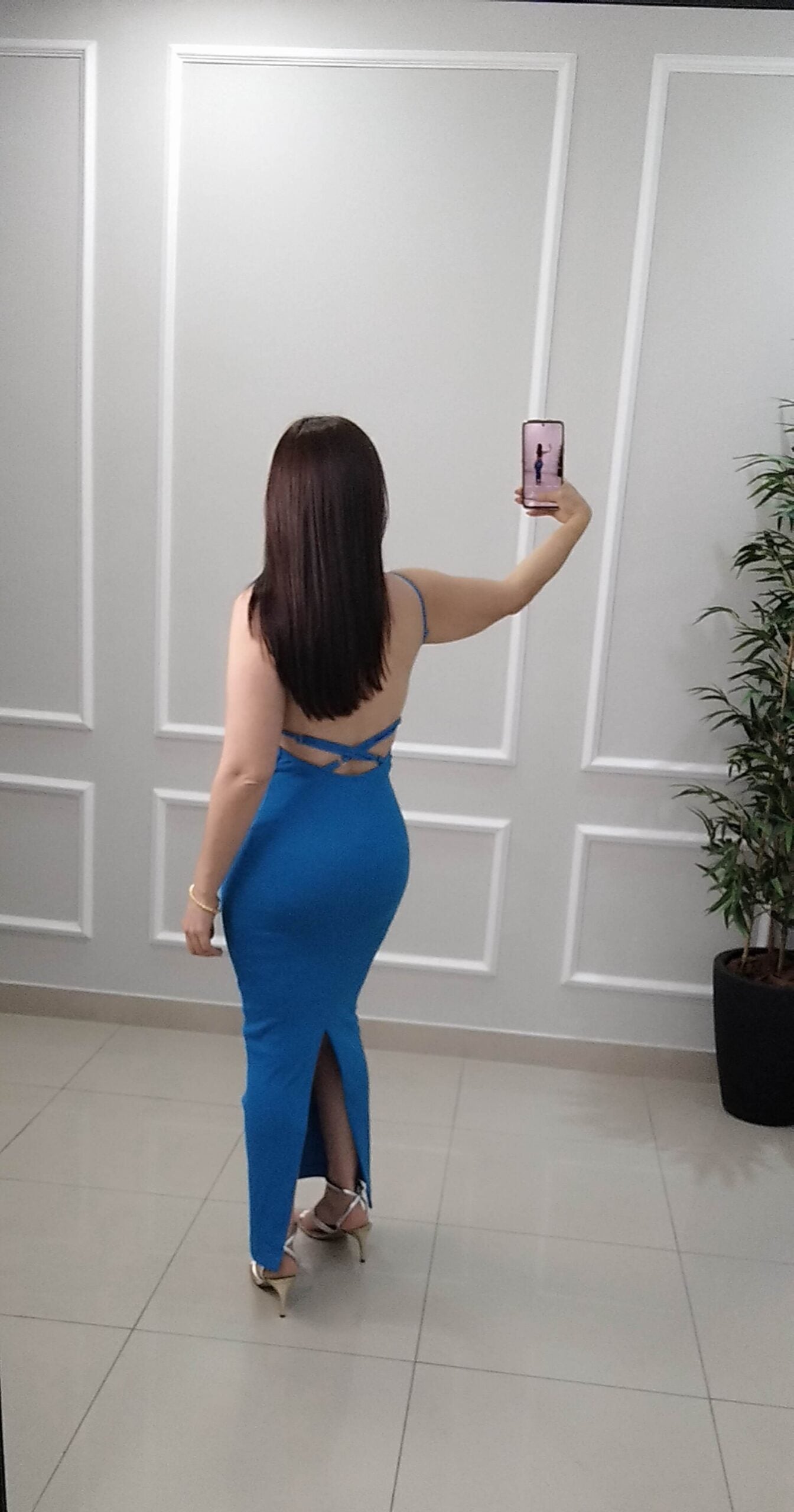 Vestido Canelado Tamires | Cor Azul | Verão-2025