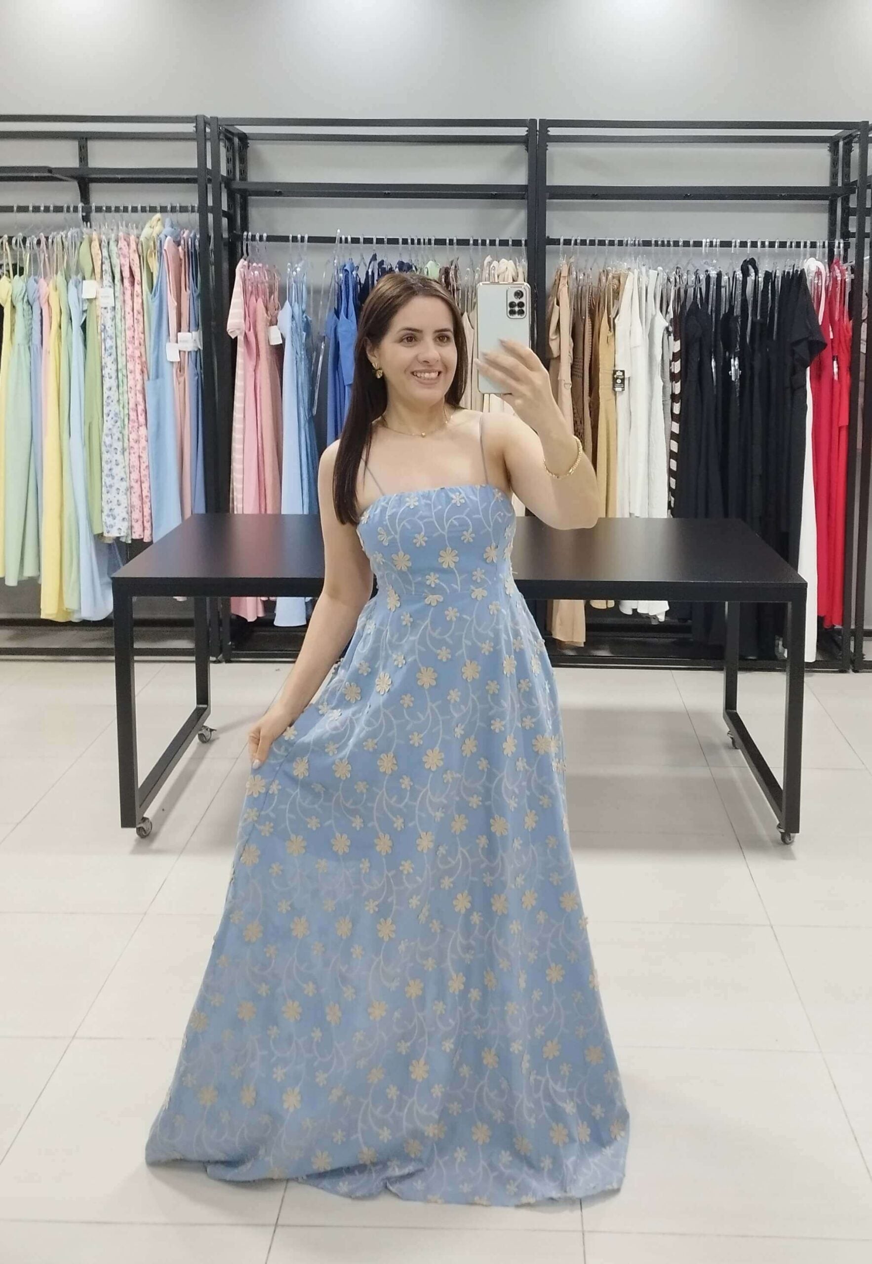 Vestido Lese Cor Azul | Raianne |