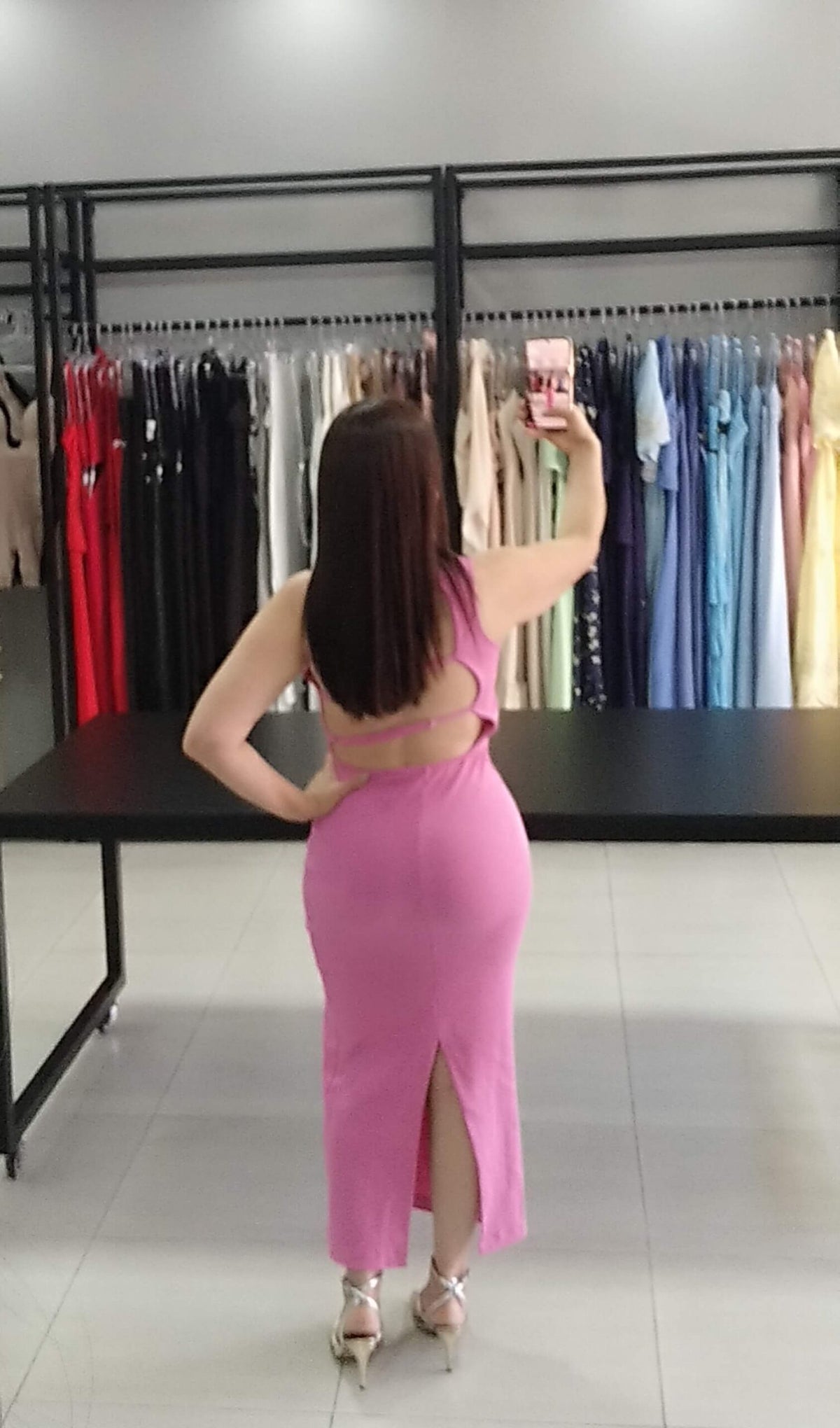 Vestido Canelado Paola | Cor Pink |