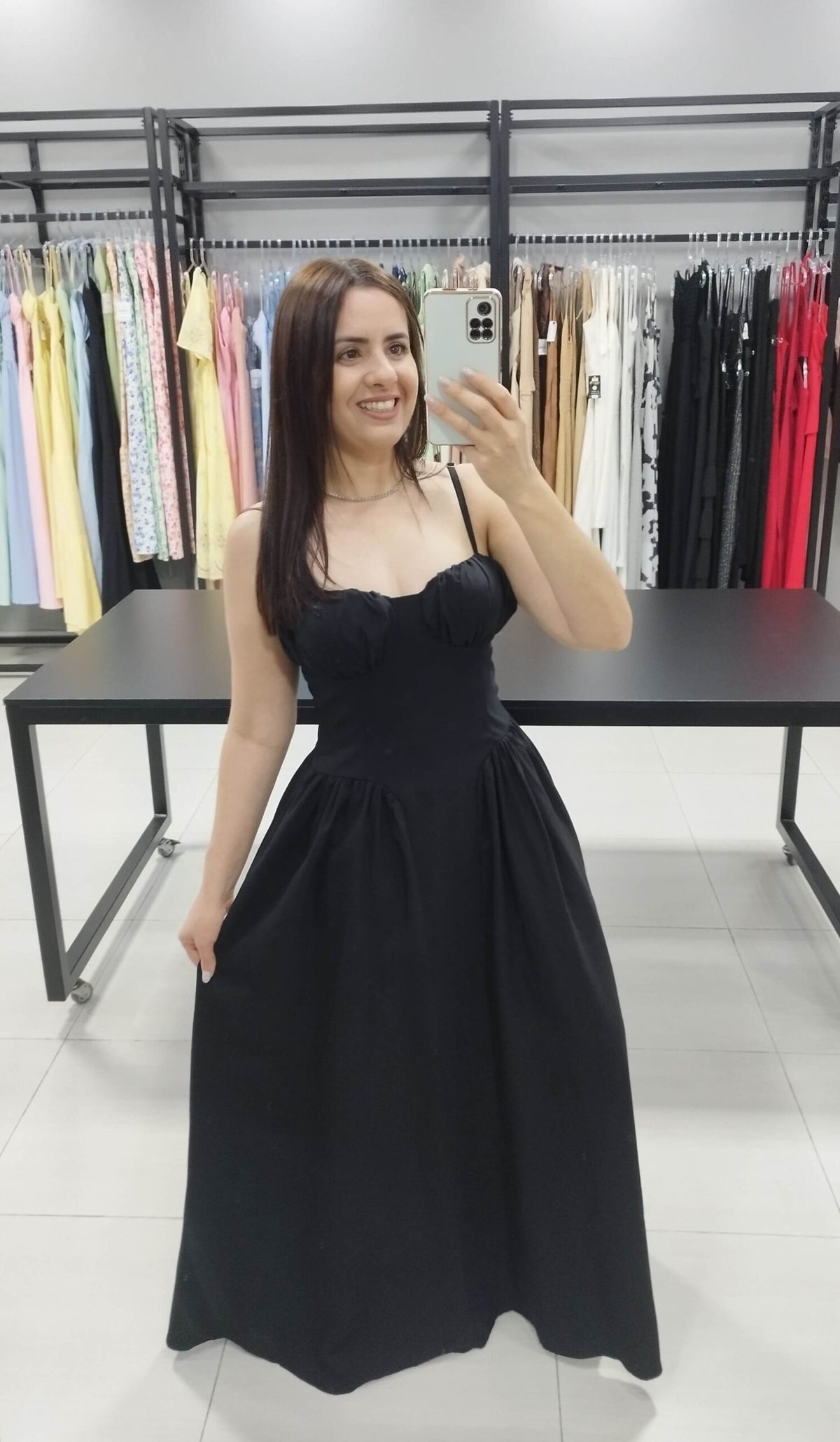 Vestido Longo Bojo Alcinha Preto | Lady |