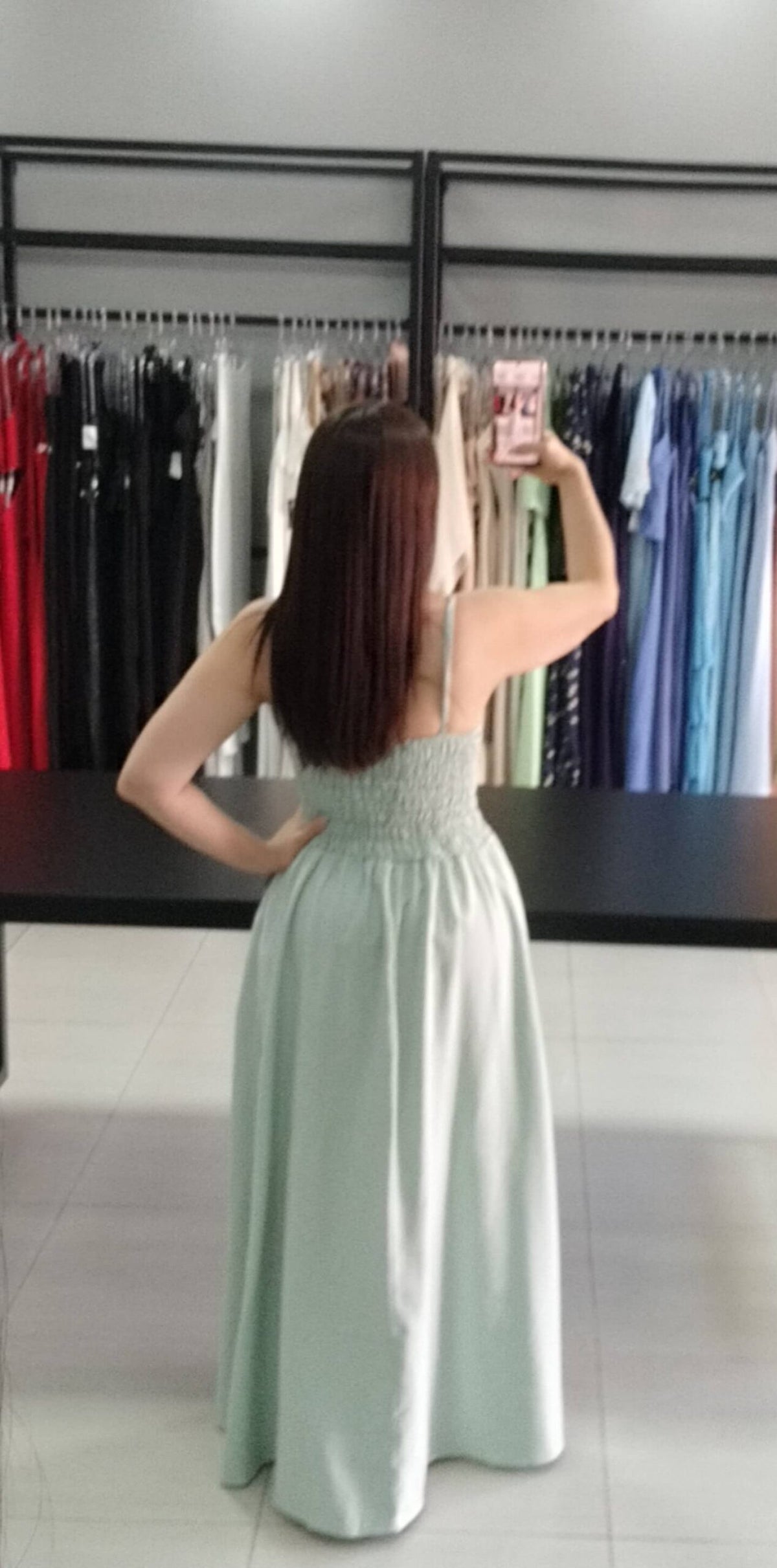 Vestido Longo Bojo Alcinha Verde Claro | Lady |