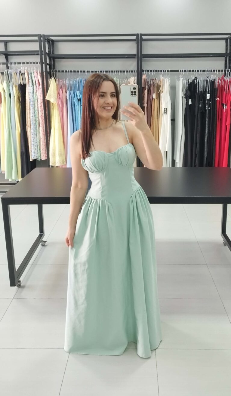 Vestido Longo Bojo Alcinha Verde Claro | Lady |