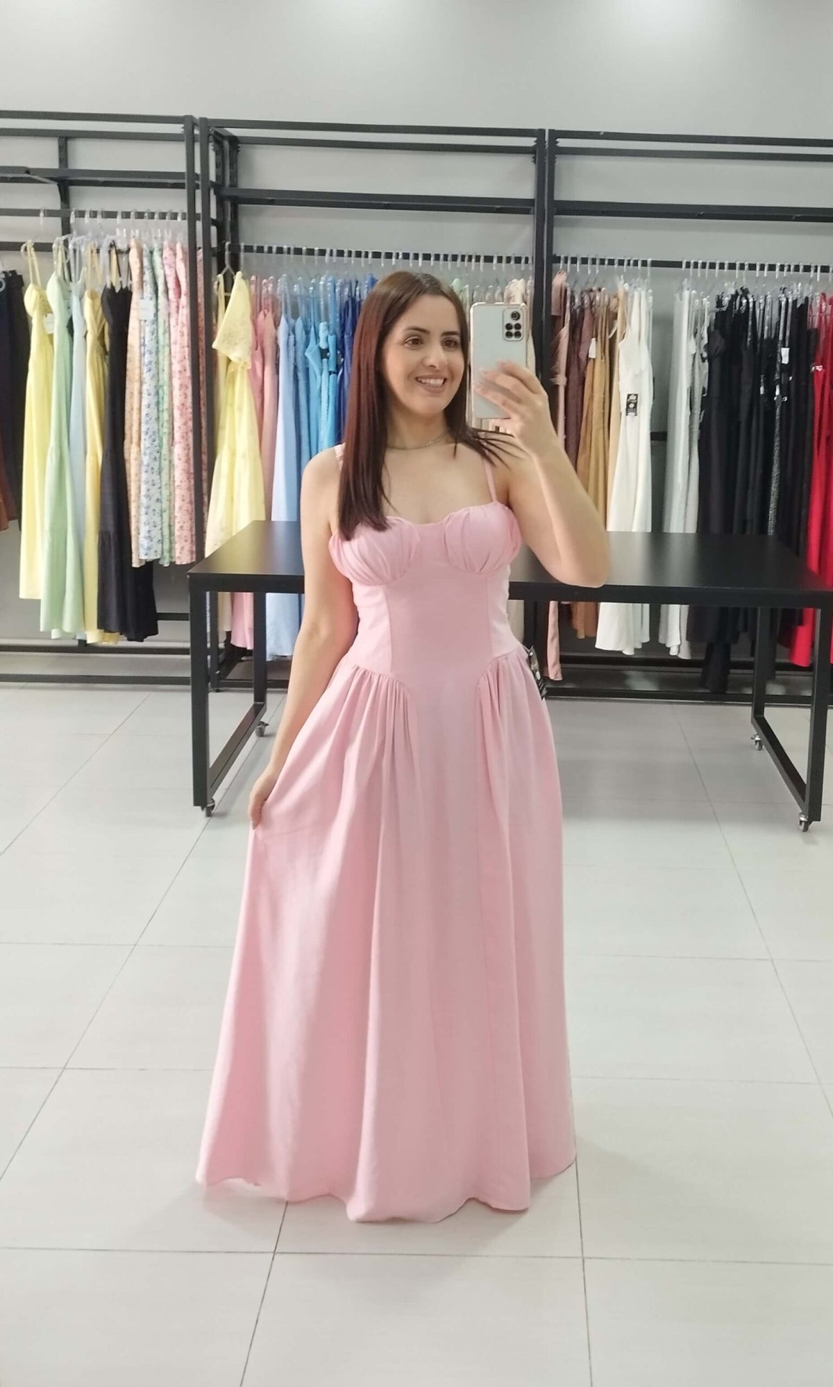 Vestido Longo Bojo Alcinha Rosa Claro | Lady |