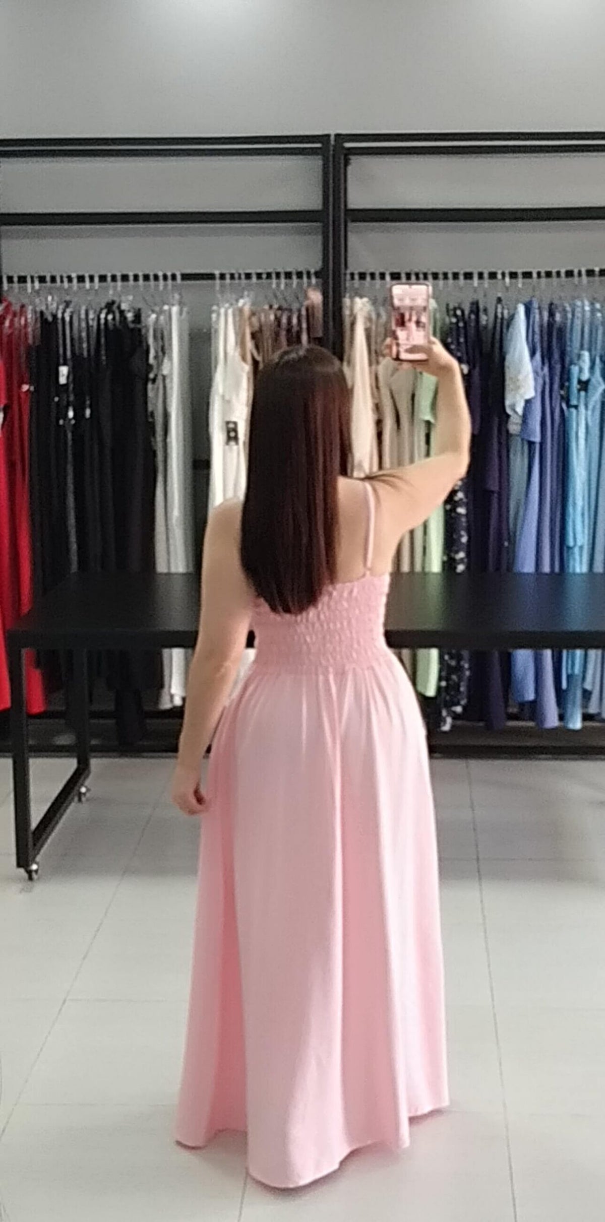 Vestido Longo Bojo Alcinha Rosa Claro | Lady |